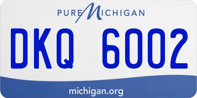 MI license plate DKQ6002