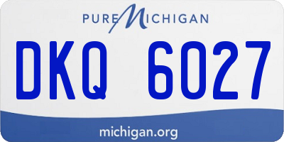 MI license plate DKQ6027