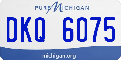 MI license plate DKQ6075