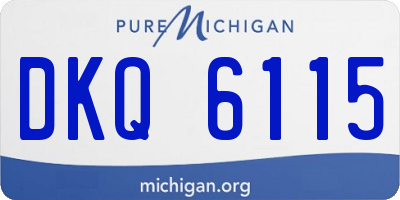 MI license plate DKQ6115