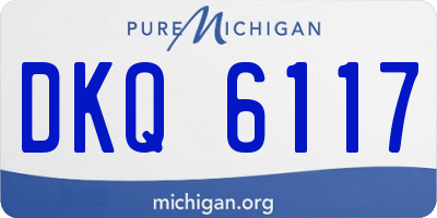 MI license plate DKQ6117