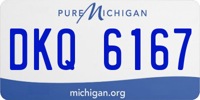 MI license plate DKQ6167