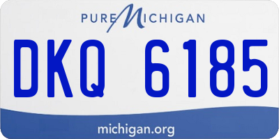MI license plate DKQ6185