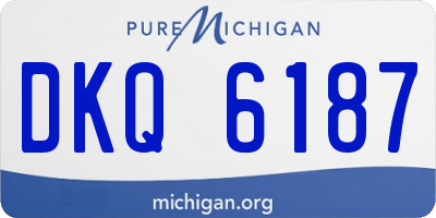 MI license plate DKQ6187