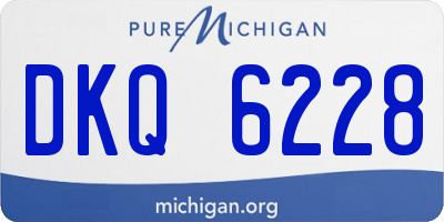 MI license plate DKQ6228