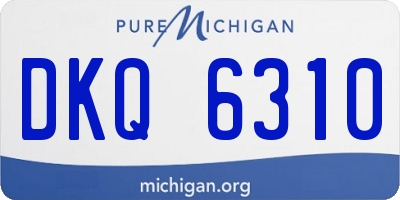MI license plate DKQ6310