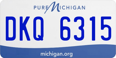 MI license plate DKQ6315