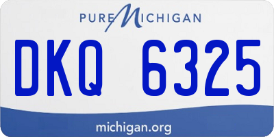 MI license plate DKQ6325
