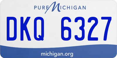 MI license plate DKQ6327