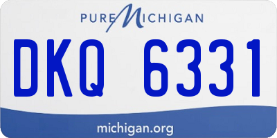 MI license plate DKQ6331