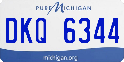 MI license plate DKQ6344
