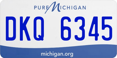 MI license plate DKQ6345