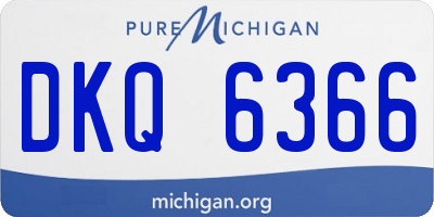 MI license plate DKQ6366