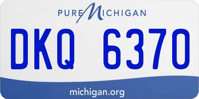 MI license plate DKQ6370