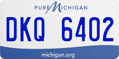 MI license plate DKQ6402