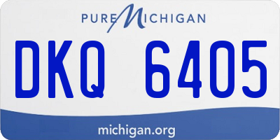 MI license plate DKQ6405