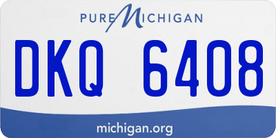 MI license plate DKQ6408