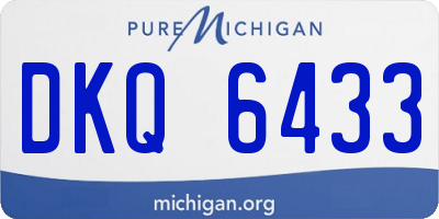MI license plate DKQ6433