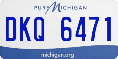 MI license plate DKQ6471