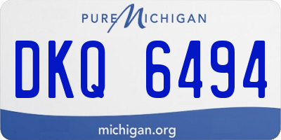 MI license plate DKQ6494