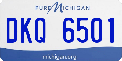 MI license plate DKQ6501