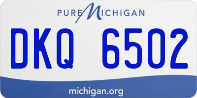 MI license plate DKQ6502