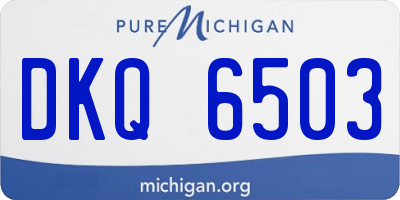 MI license plate DKQ6503