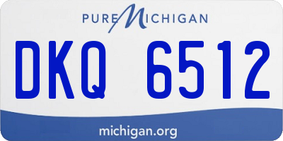 MI license plate DKQ6512