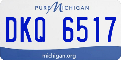 MI license plate DKQ6517