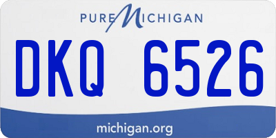 MI license plate DKQ6526