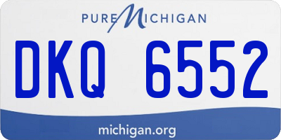MI license plate DKQ6552