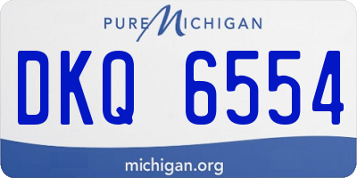 MI license plate DKQ6554