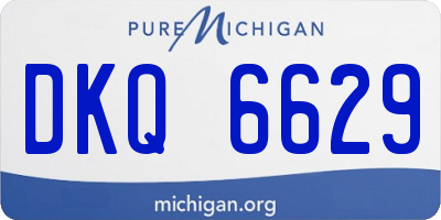 MI license plate DKQ6629