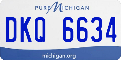 MI license plate DKQ6634