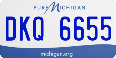 MI license plate DKQ6655