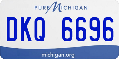 MI license plate DKQ6696
