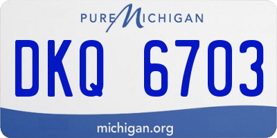MI license plate DKQ6703