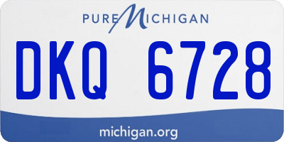 MI license plate DKQ6728