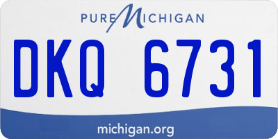 MI license plate DKQ6731