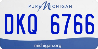 MI license plate DKQ6766