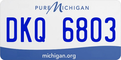 MI license plate DKQ6803