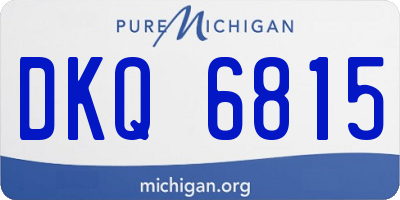 MI license plate DKQ6815