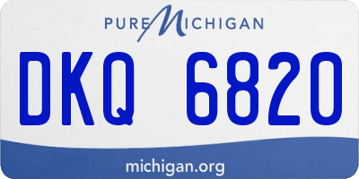 MI license plate DKQ6820