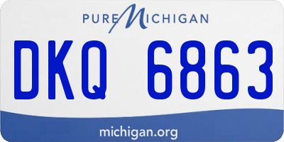 MI license plate DKQ6863