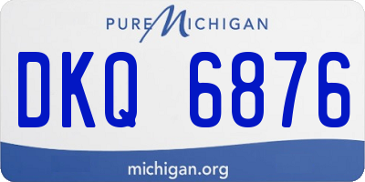 MI license plate DKQ6876