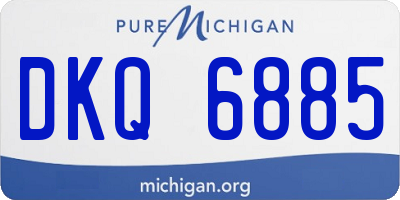 MI license plate DKQ6885