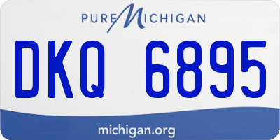 MI license plate DKQ6895