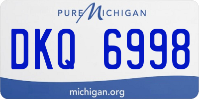 MI license plate DKQ6998