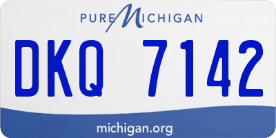 MI license plate DKQ7142