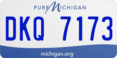 MI license plate DKQ7173